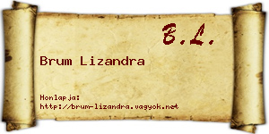 Brum Lizandra névjegykártya